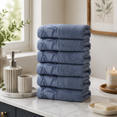 SEISSO Ultra-Soft & Durable Bamboo Hand Towels – Fast-Absorbing, Quick-Dry 13x29" 6-Pack