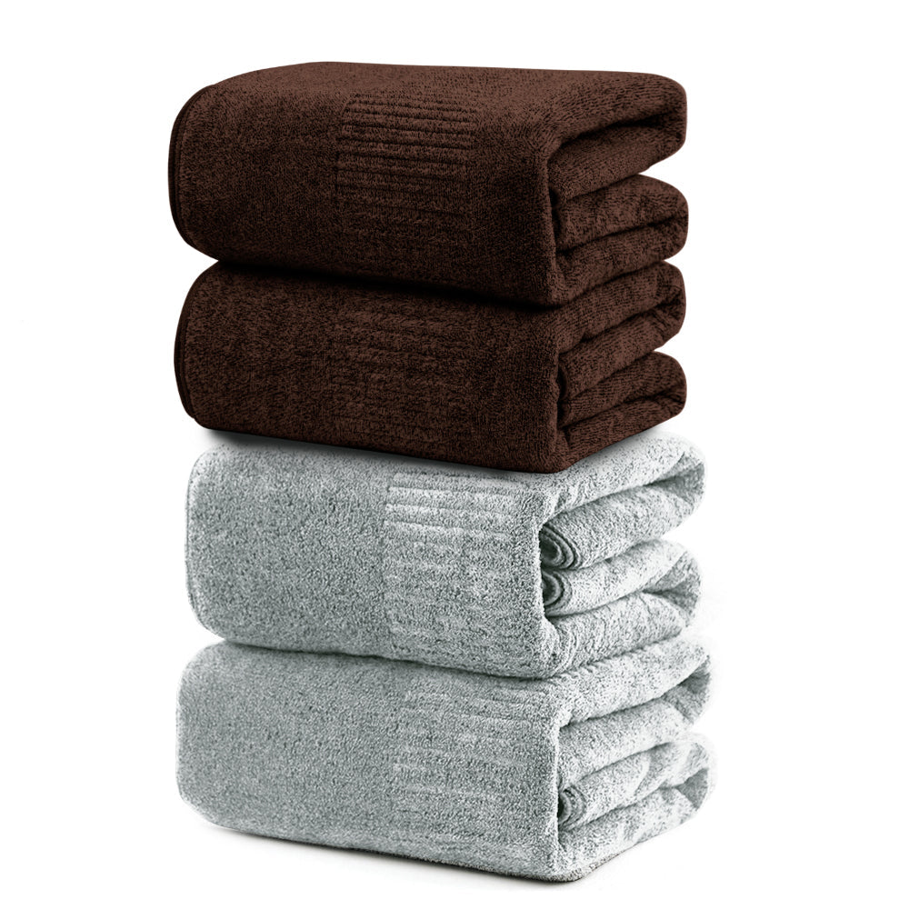 Cocoa & stone towel color combination