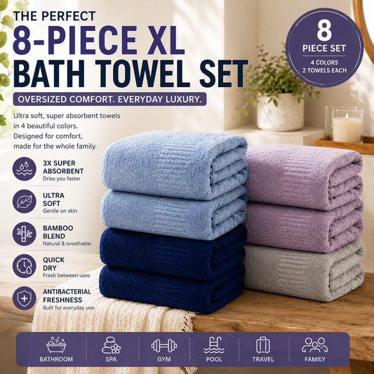 Why More Families Are Choosing 8-Piece XL Bath Towel Sets