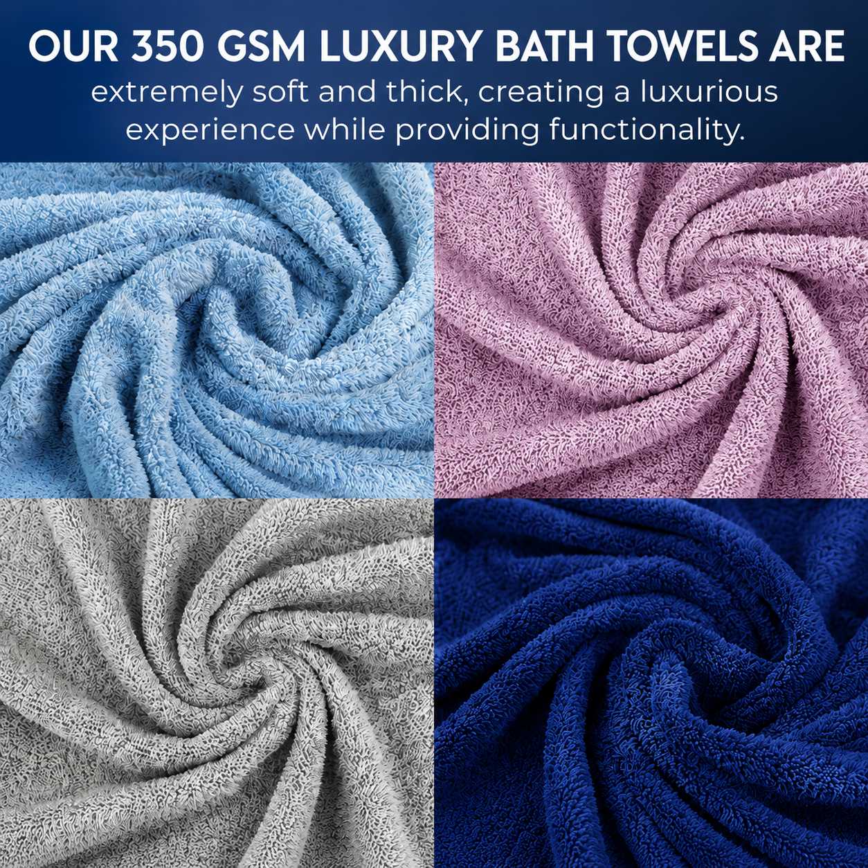 SEISSO 8-Piece XL Bath Towels – Dark Purple, Purple, Grey & Light Blue, Ultra-Soft, Durable, Fast-Absorbing, Quick-Dry, 35×63"