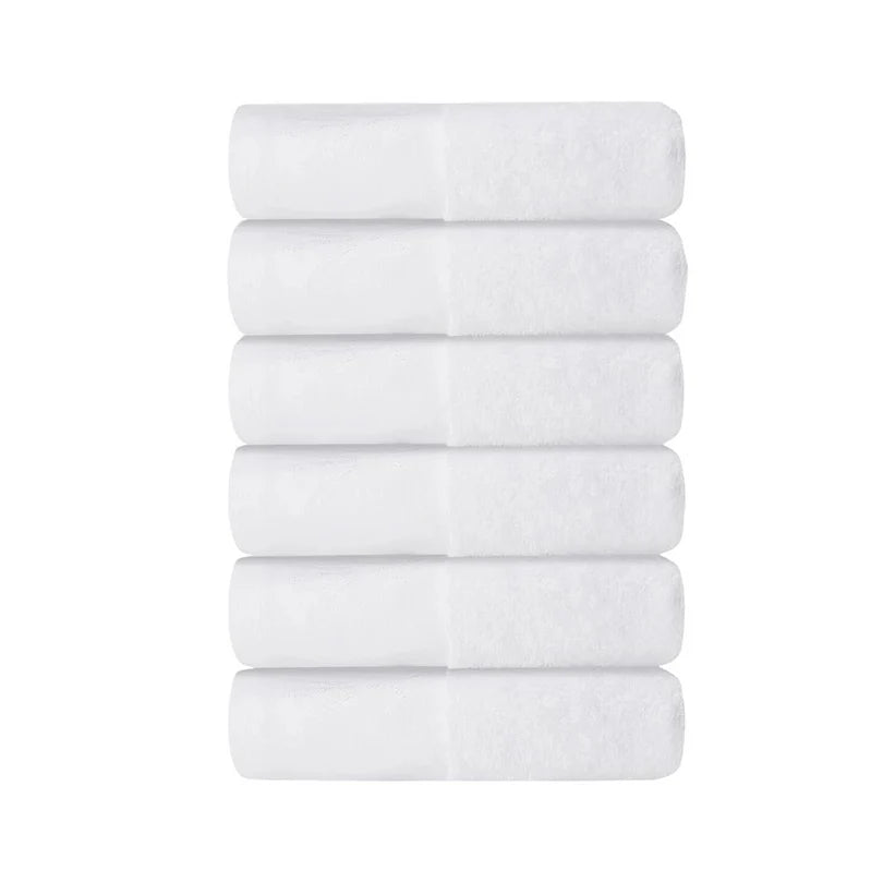 SEISSO 4-Pack XL Bamboo Hand Towels – Blue & Cyan Gray, 6pcs/pack, Ultra-Soft, Durable, Fast-Absorbing, Quick-Dry, 13x29"