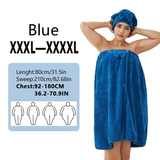 SEISSO Ultra-Soft, Quick-Drying Plus Size Bath Towel & Hair Towel Set – Adjustable Shower & Spa Wrap for Women