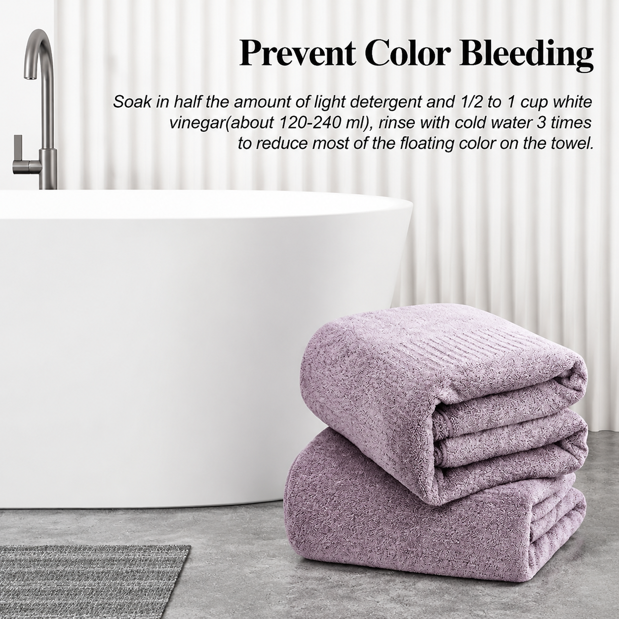 SEISSO 8-Piece XL Bath Towels – Dark Purple, Purple, Grey & Light Blue, Ultra-Soft, Durable, Fast-Absorbing, Quick-Dry, 35×63"