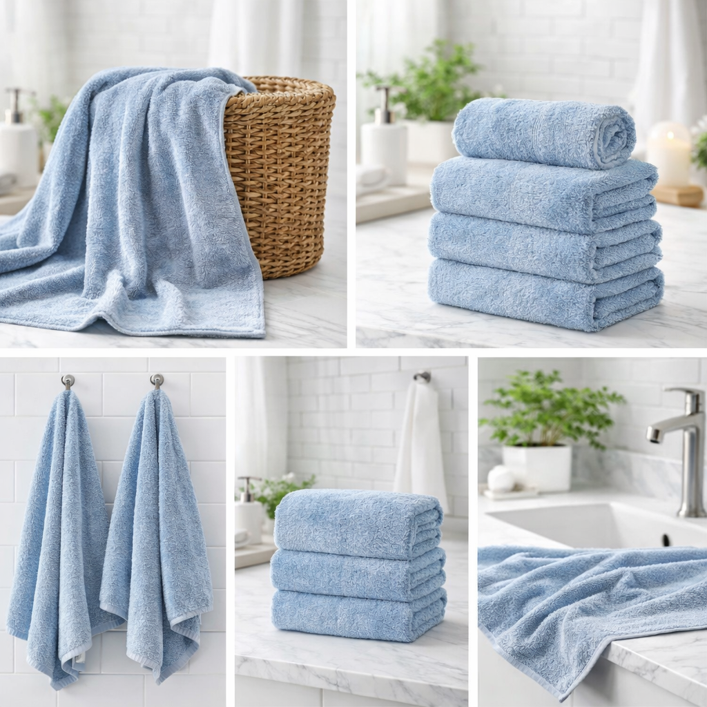 SEISSO XL Bath Towels Mixed Color Set, 35x63