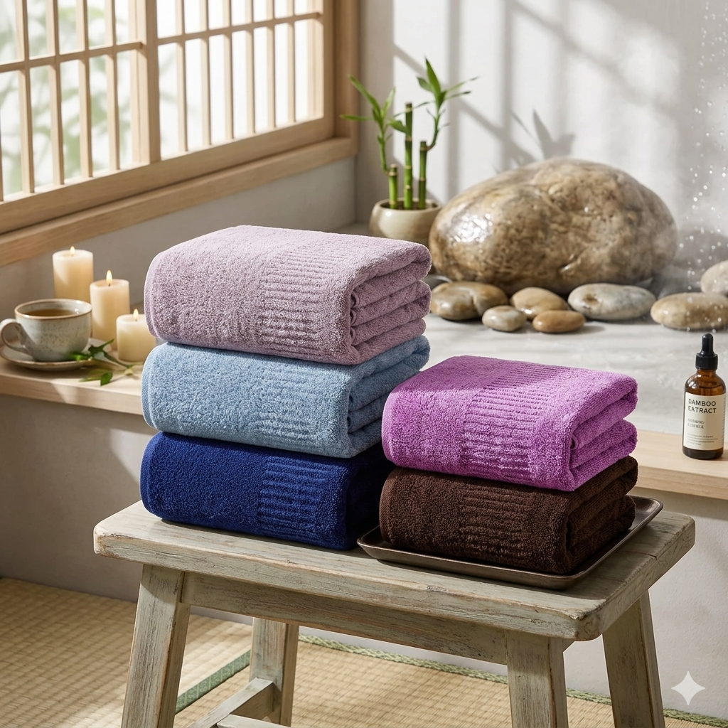 SEISSO XL Bath Towels 10-Piece Set, Quick-Dry 35x63
