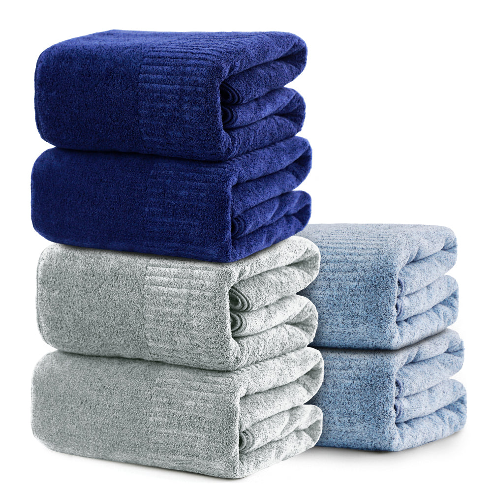 SEISSO XL Bath Towels Mixed Color Set, 35x63