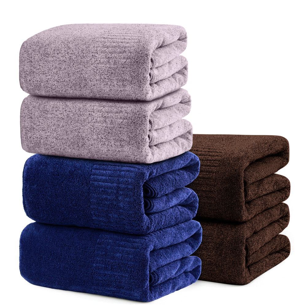 SEISSO XL Bath Towels Mixed Color Set, 35x63
