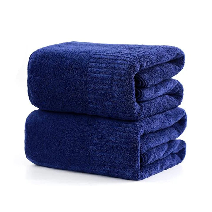 SEISSO 8-Piece XL Bath Towels – Dark Purple, Purple, Grey & Light Blue, Ultra-Soft, Durable, Fast-Absorbing, Quick-Dry, 35×63"