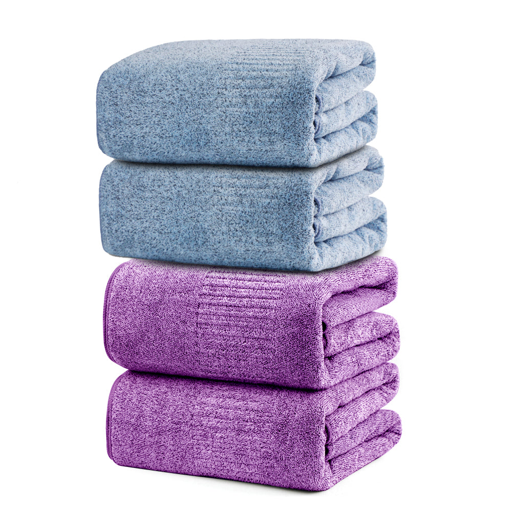 Plum & mist towel color combination